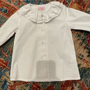La Coqueta White Rania Girl Shirt size 2T